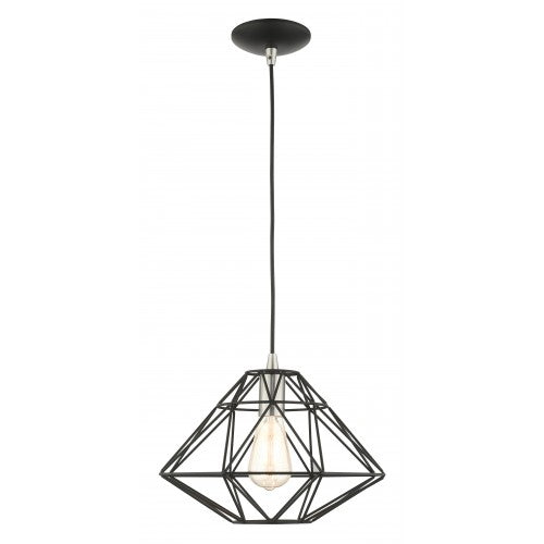 ##Antique Hardware## 1 Light Black Pendant
