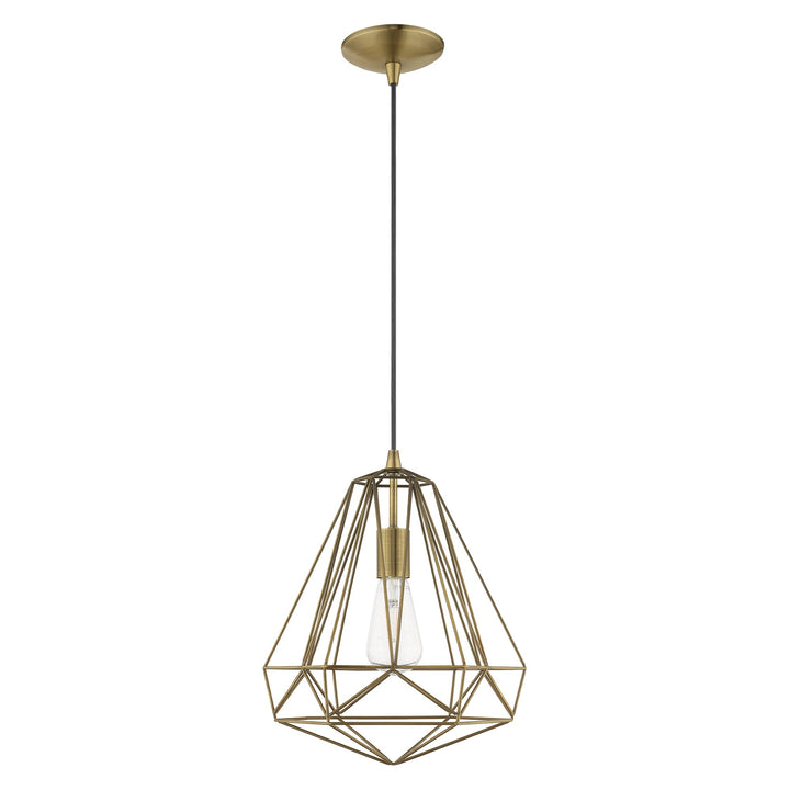 ##Antique Hardware## 1 Light Antique Brass Single Pendant