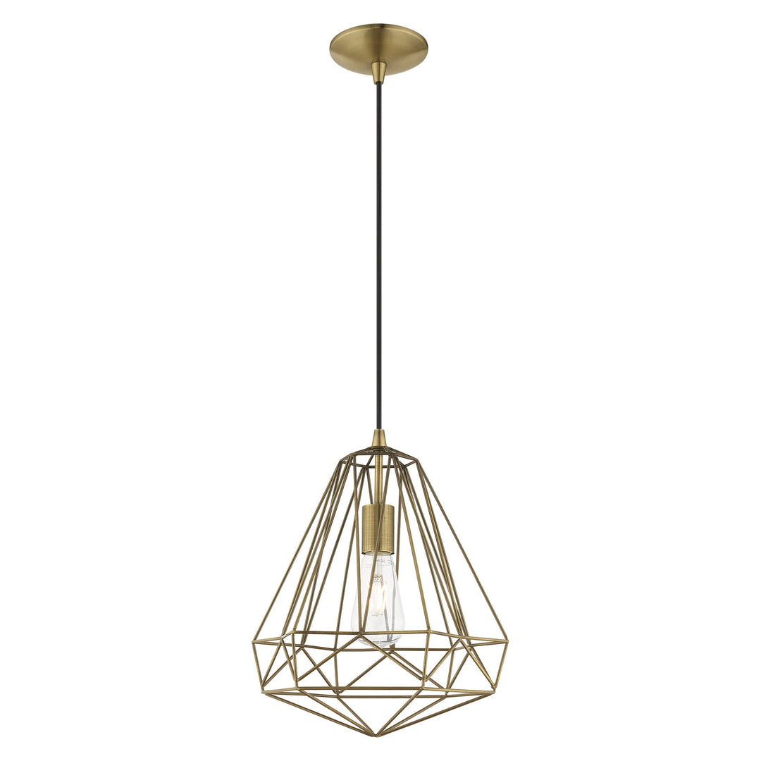 ##Antique Hardware## 1 Light Antique Brass Single Pendant