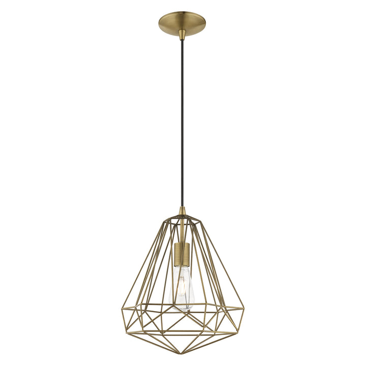 ##Antique Hardware## 1 Light Antique Brass Single Pendant
