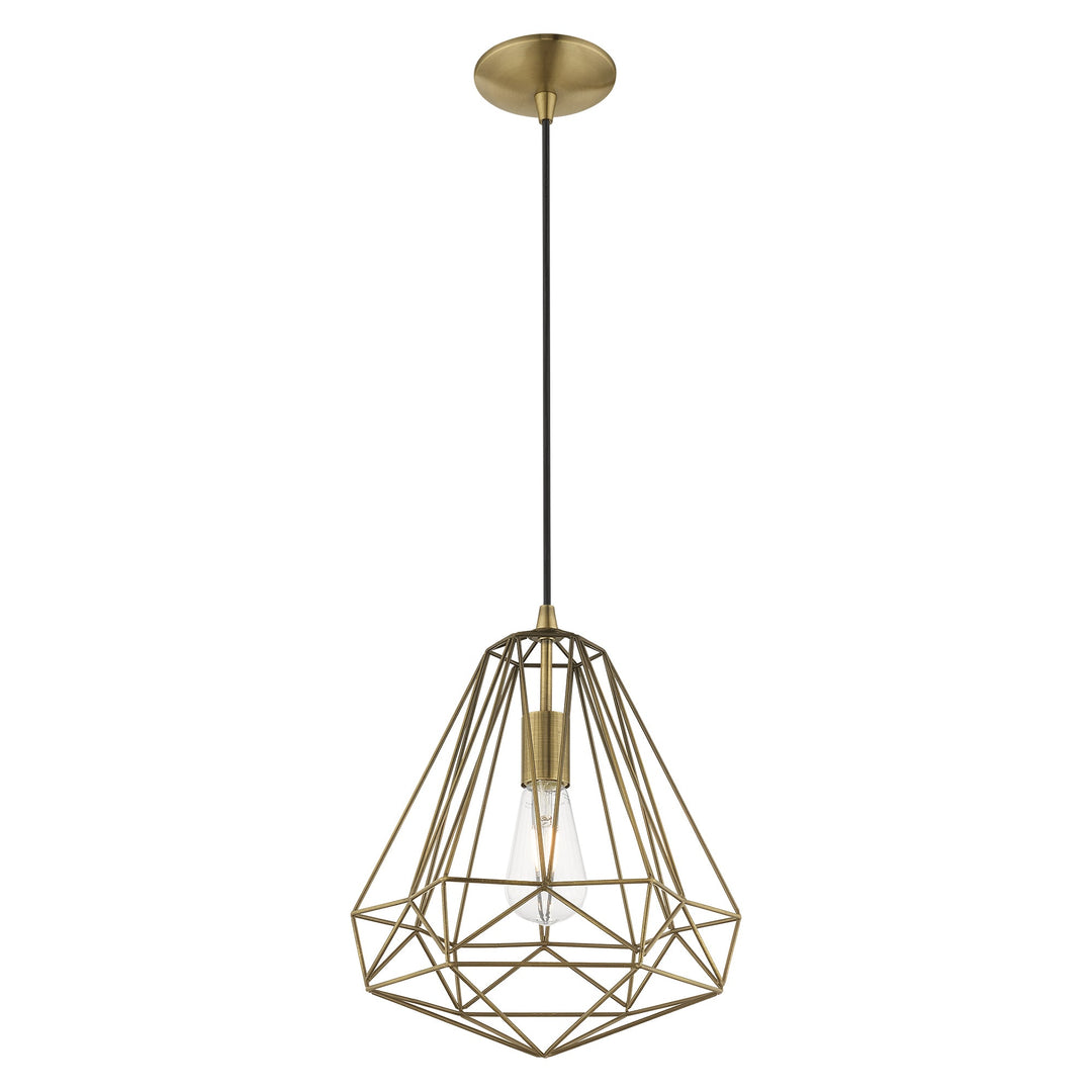 ##Antique Hardware## 1 Light Antique Brass Single Pendant