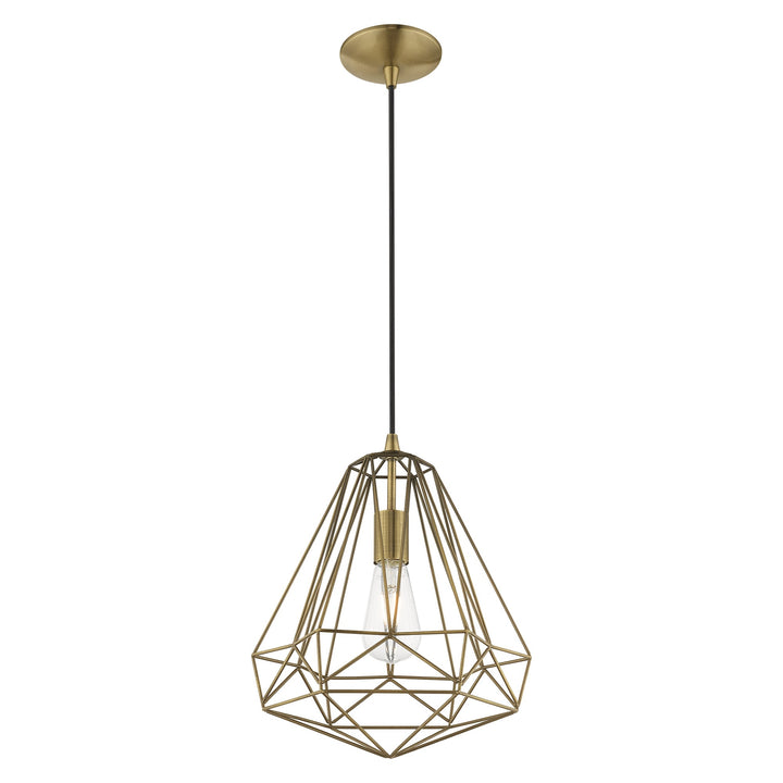 ##Antique Hardware## 1 Light Antique Brass Single Pendant