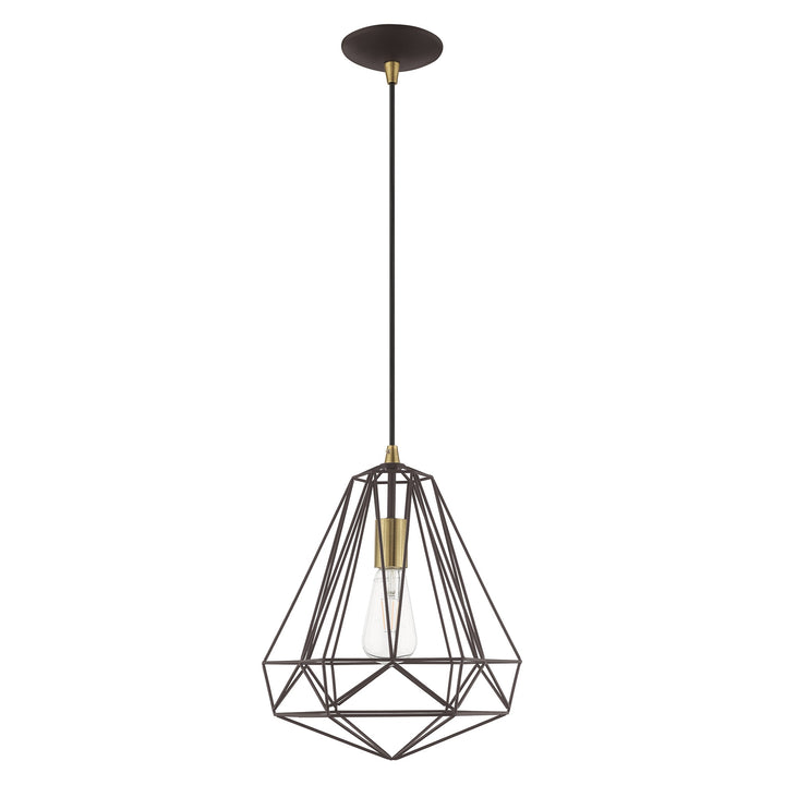 ##Antique Hardware## 1 Light Bronze Single Pendant