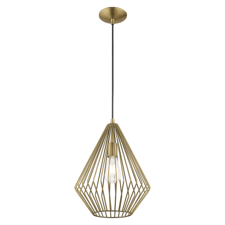 ##Antique Hardware## 1 Light Antique Brass Single Pendant