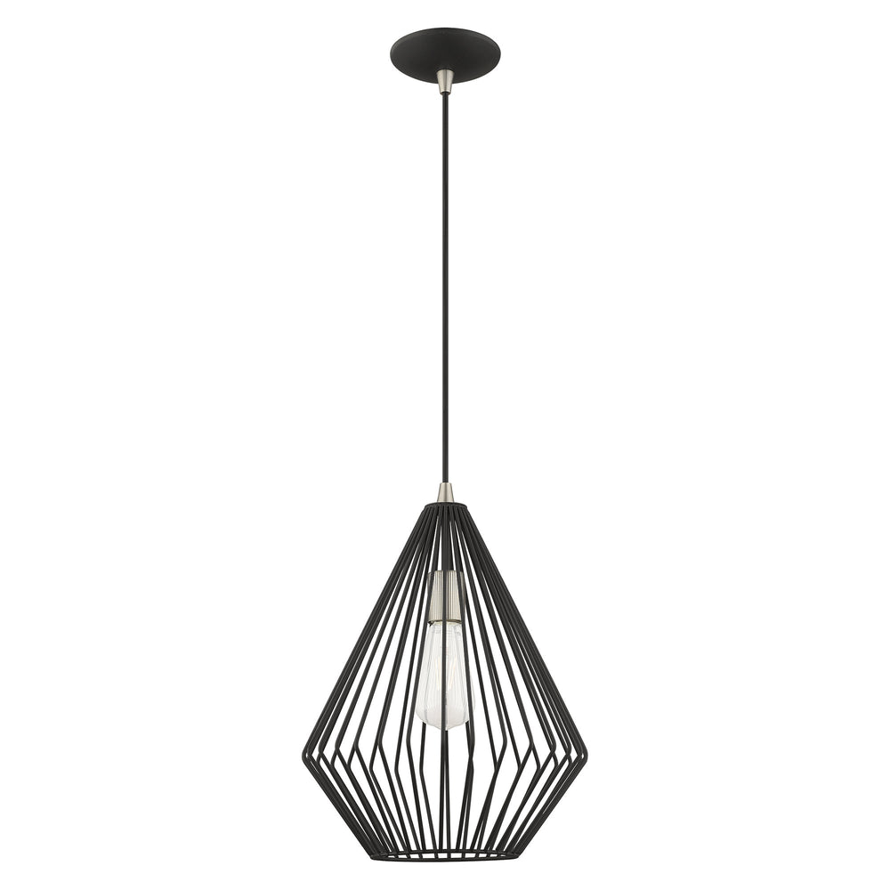 ##Antique Hardware## 1 Light Black Single Pendant