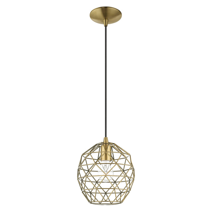 ##Antique Hardware## 1 Light Antique Brass Single Pendant