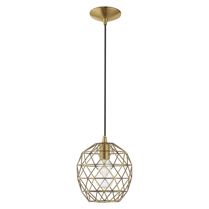 ##Antique Hardware## 1 Light Antique Brass Single Pendant