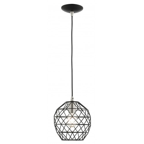 ##Antique Hardware## 1 Light Black Pendant