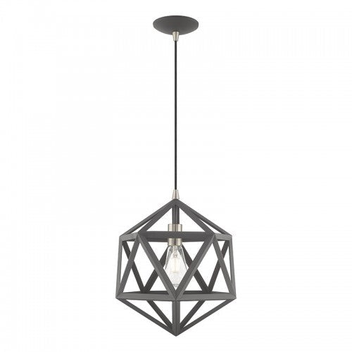 ##Antique Hardware## 1 Light Scandinavian Gray Single Pendant