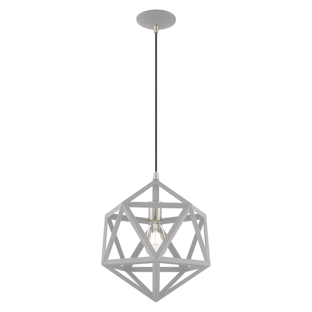 ##Antique Hardware## 1 Light Nordic Gray Single Pendant