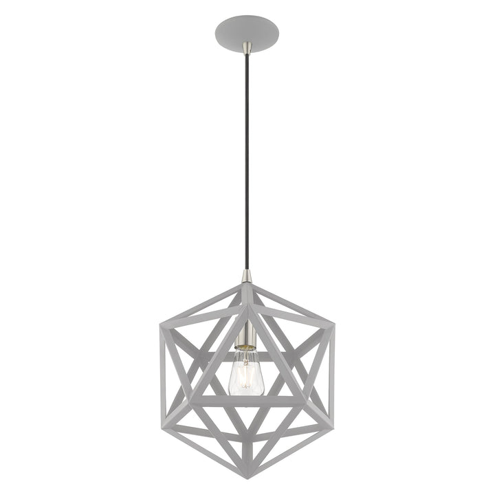 ##Antique Hardware## 1 Light Nordic Gray Single Pendant