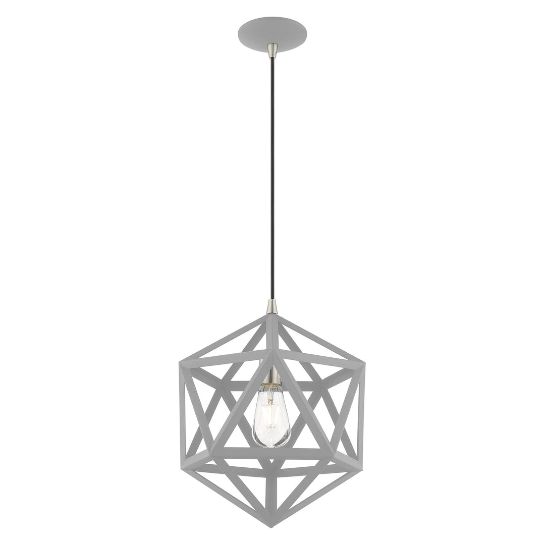 ##Antique Hardware## 1 Light Nordic Gray Single Pendant
