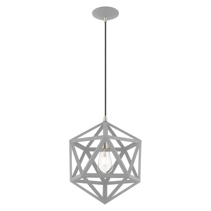 ##Antique Hardware## 1 Light Nordic Gray Single Pendant