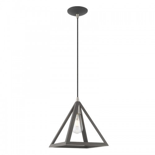 Antique Hardware 1 Light Scandinavian Gray Single Pendant Pendant