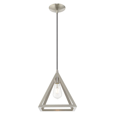 Antique Hardware 1 Light Brushed Nickel Single Pendant Pendant