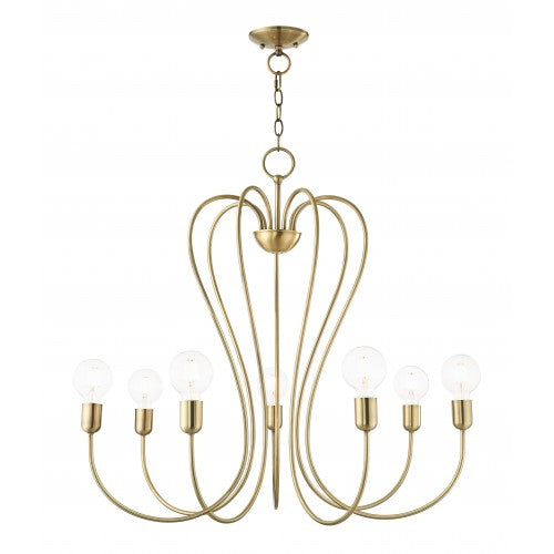 Antique Hardware 7 Light Antique Brass Chandelier Chandelier