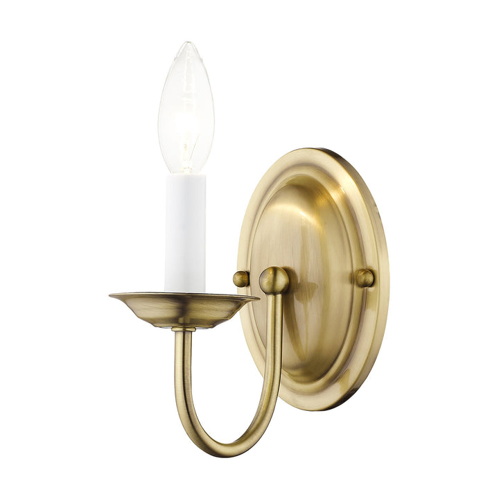 ##Antique Hardware## 1 Light Antique Brass Wall Sconce