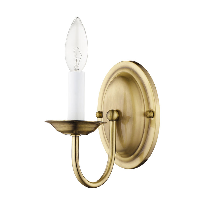 ##Antique Hardware## 1 Light Antique Brass Wall Sconce
