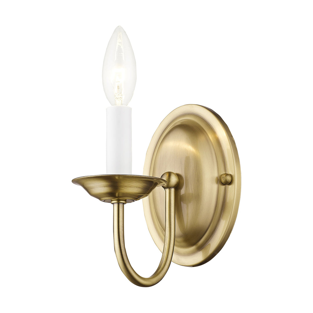 ##Antique Hardware## 1 Light Antique Brass Wall Sconce
