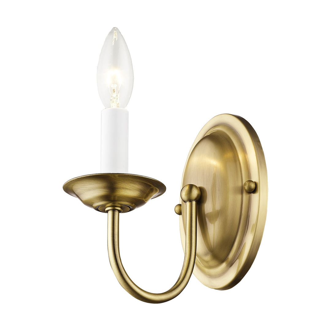 ##Antique Hardware## 1 Light Antique Brass Wall Sconce
