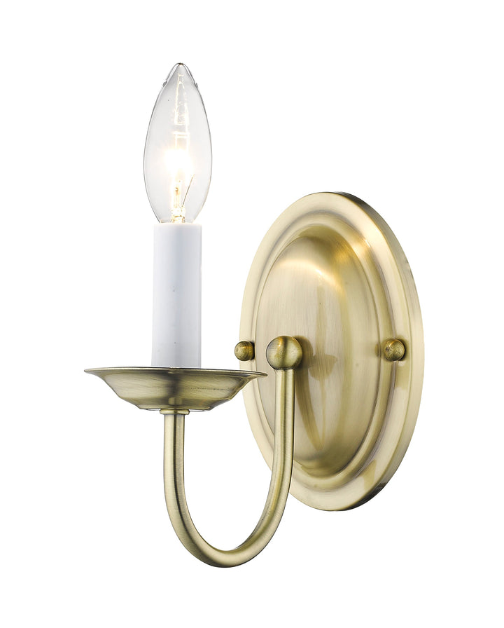 ##Antique Hardware## 1 Light Antique Brass Wall Sconce