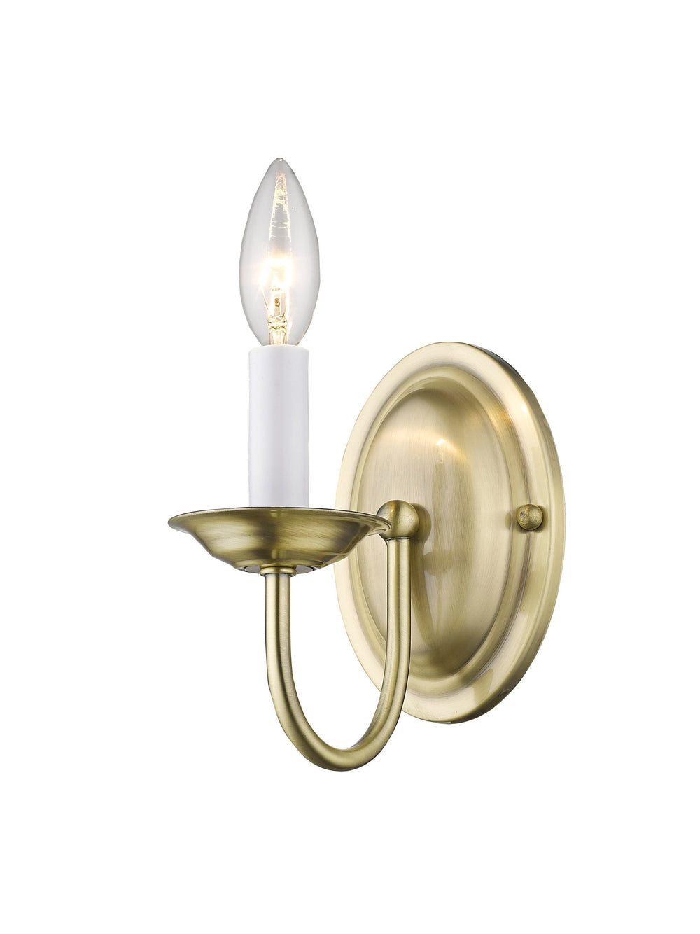 ##Antique Hardware## 1 Light Antique Brass Wall Sconce