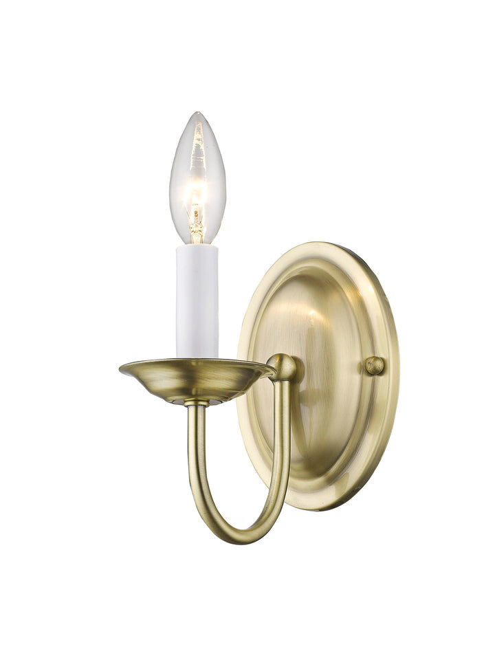 ##Antique Hardware## 1 Light Antique Brass Wall Sconce