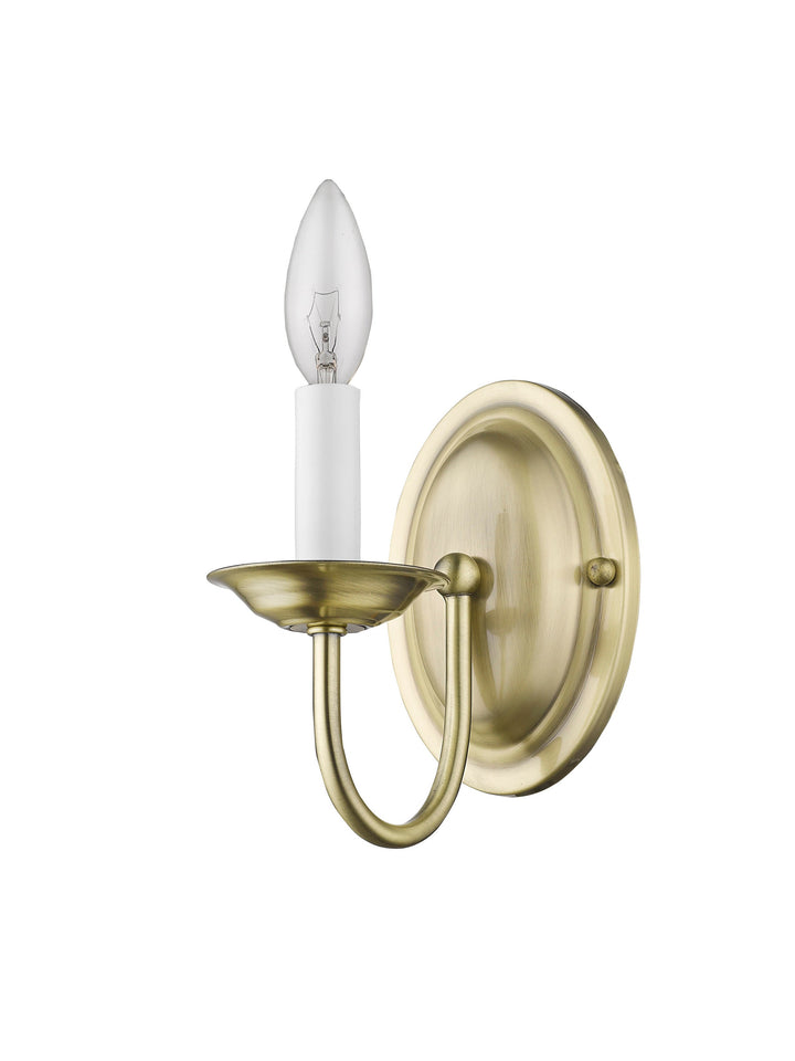 ##Antique Hardware## 1 Light Antique Brass Wall Sconce