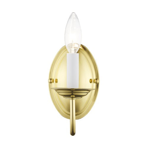 ##Antique Hardware## 1 Light Polished Brass Wall Sconce