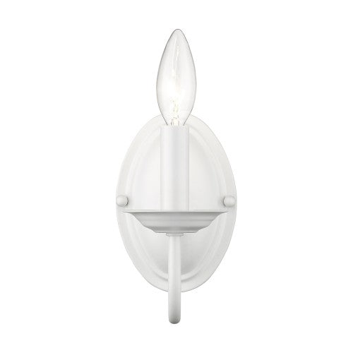##Antique Hardware## 1 Light White Wall Sconce