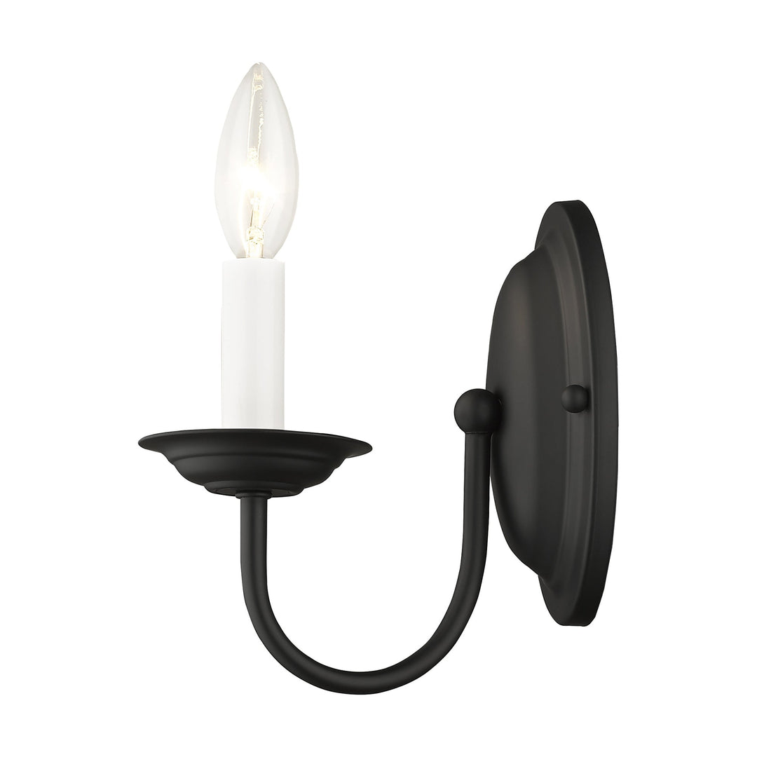 ##Antique Hardware## 1 Light Black Wall Sconce