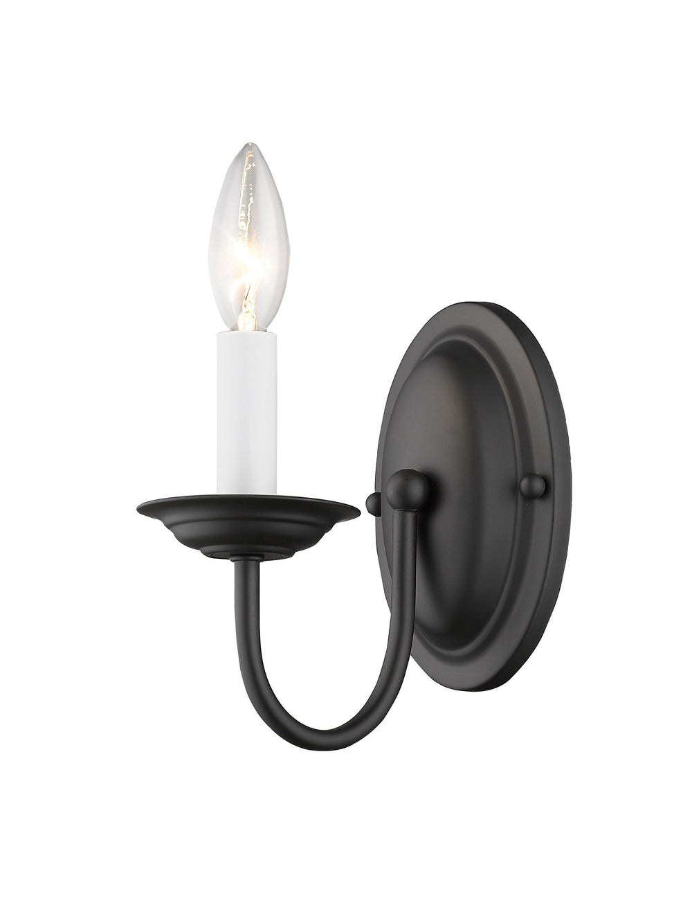 ##Antique Hardware## 1 Light Black Wall Sconce