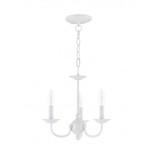 ##Antique Hardware## 3 Light White Chandelier