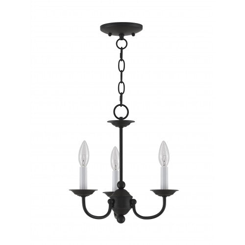 ##Antique Hardware## 3 Light Black Chandelier