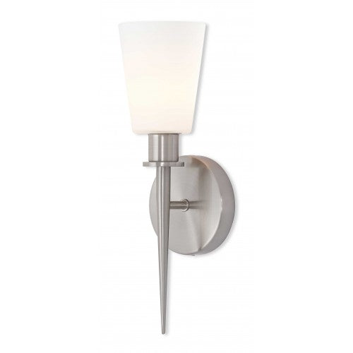 ##Antique Hardware## 1 Light Brushed Nickel ADA Wall Sconce