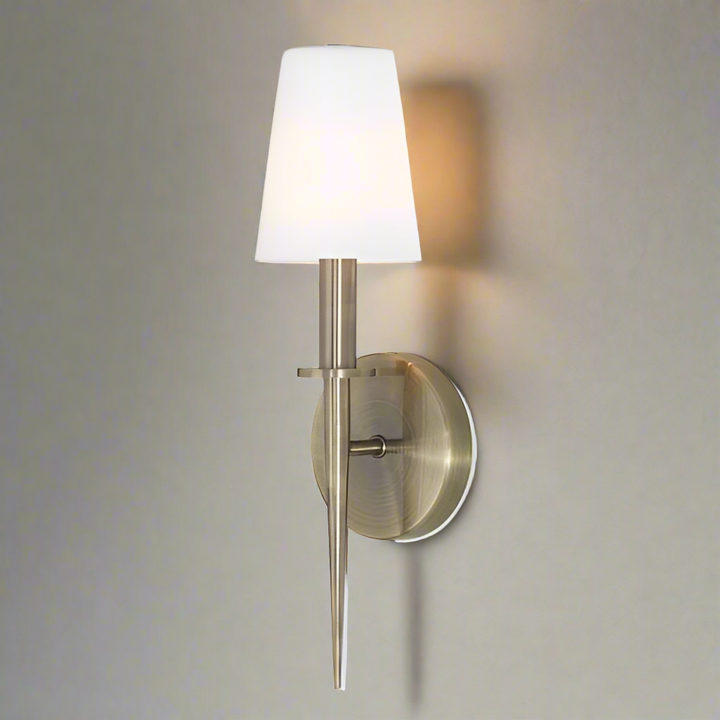 ##Antique Hardware## 1 Light Antique Brass ADA Wall Sconce