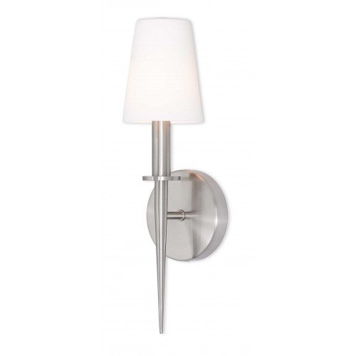 ##Antique Hardware## 1 Light Brushed Nickel ADA Wall Sconce