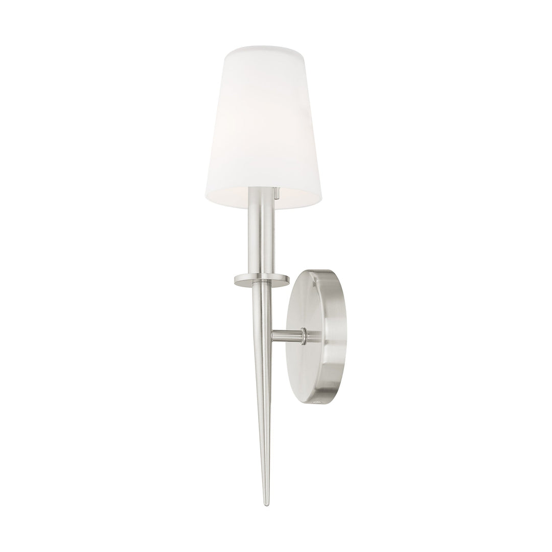 ##Antique Hardware## 1 Light Brushed Nickel ADA Wall Sconce