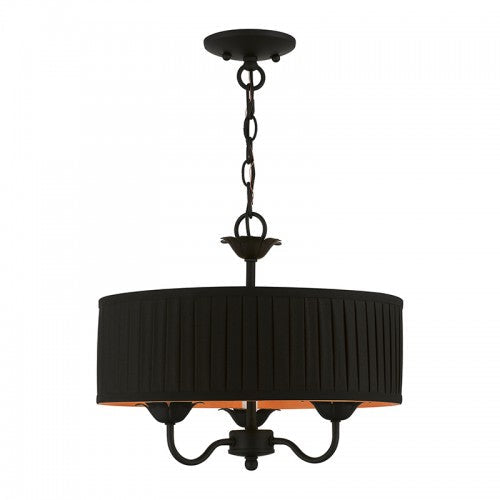 Antique Hardware 3 Light Black Pendant Chandelier Chandelier