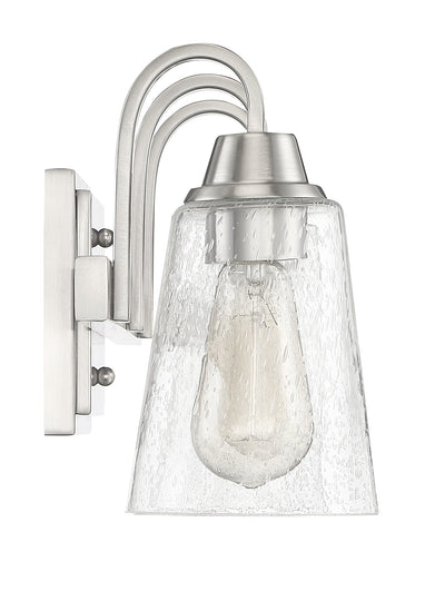 ##Antique Hardware## Grace 3 Light Vanity in Brushed Polished Nickel (Clear Seeded Glass)