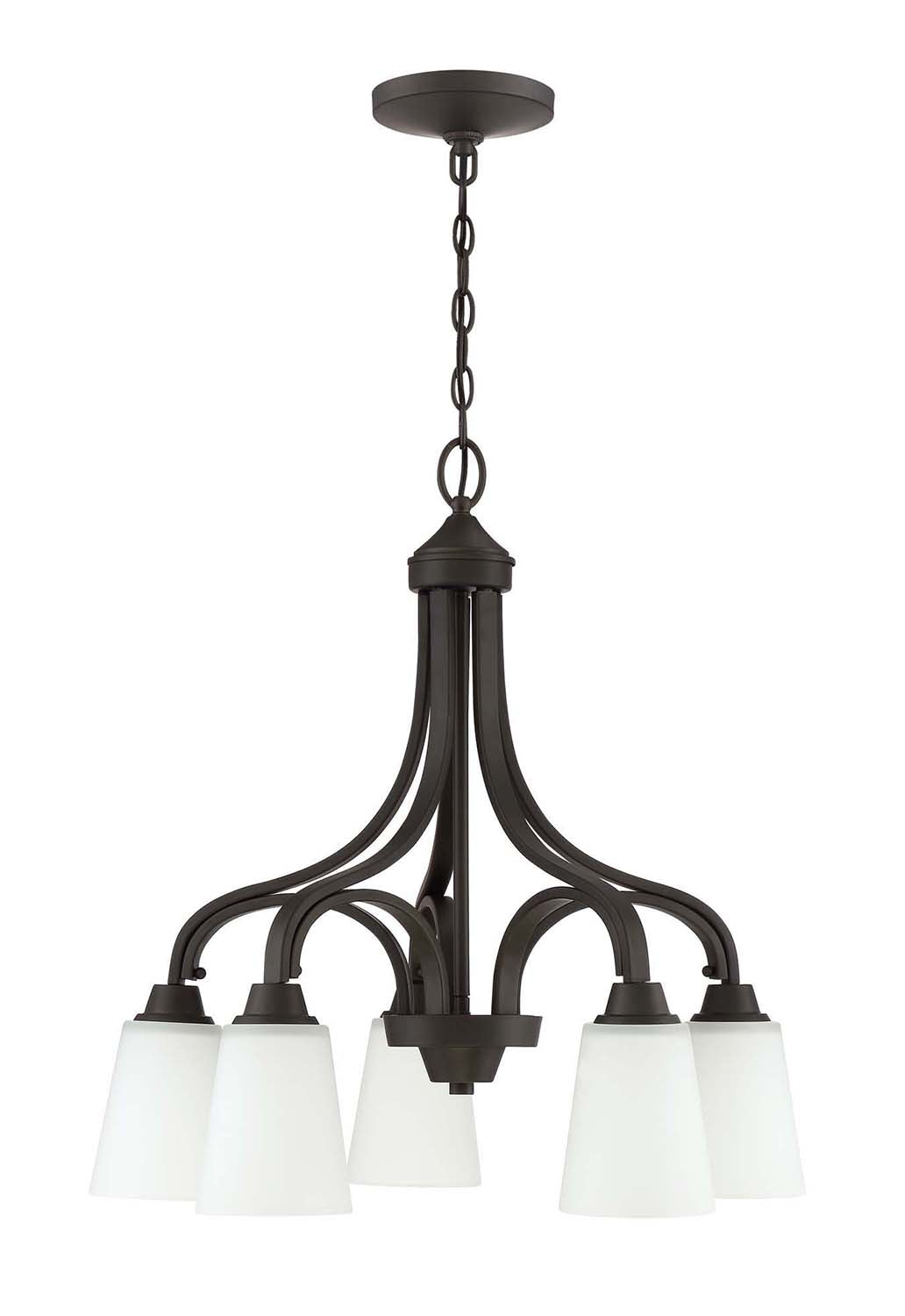 ##Antique Hardware## Grace 5 Light Down Chandelier in Espresso