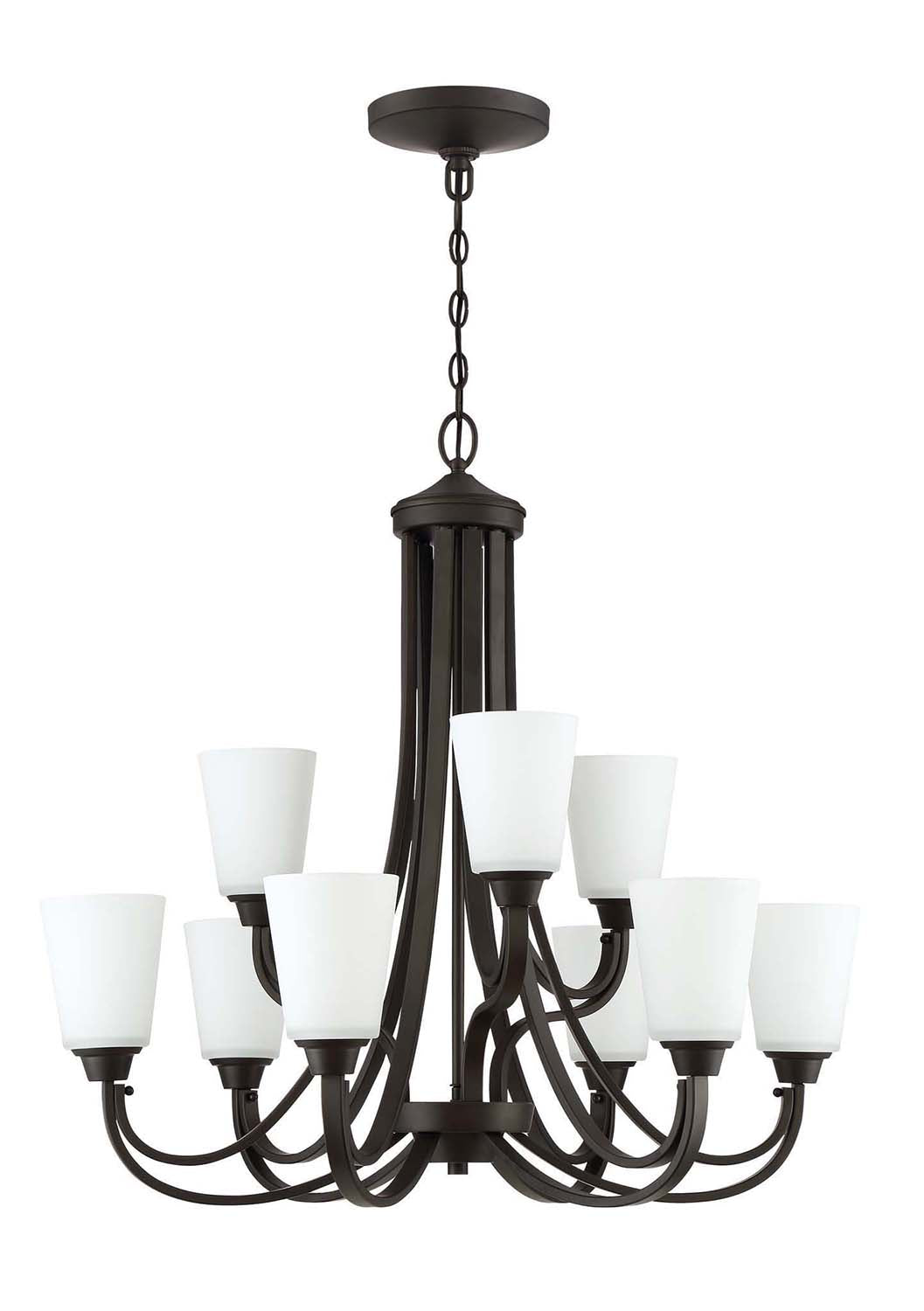 ##Antique Hardware## Grace 9 Light Chandelier in Espresso