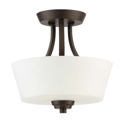 ##Antique Hardware## Grace 2 Light Convertible Semi Flush in Espresso