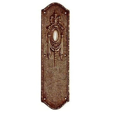 Antique Hardware 11 Inch Ribbon & Bow Solid Brass Push Plate Door Push Plates