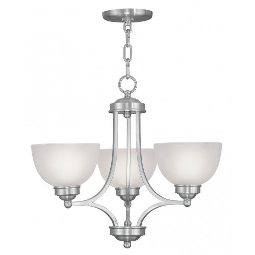 ##Antique Hardware## 3 Light Brushed Nickel Chandelier