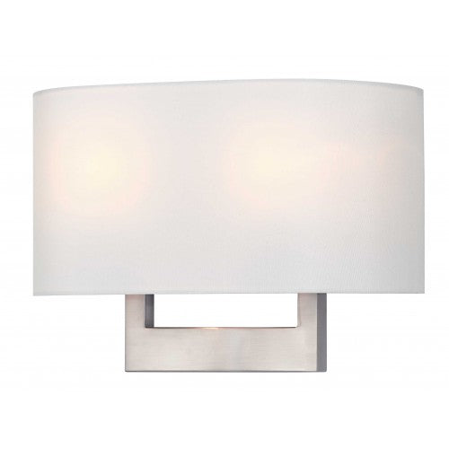 ##Antique Hardware## 2 Light Brushed Nickel ADA Wall Sconce