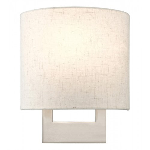 ##Antique Hardware## 1 Light Brushed Nickel Petite ADA Sconce