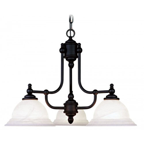 ##Antique Hardware## 3 Light Black Chandelier