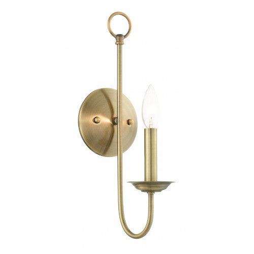 ##Antique Hardware## 1 Light Antique Brass Wall Sconce
