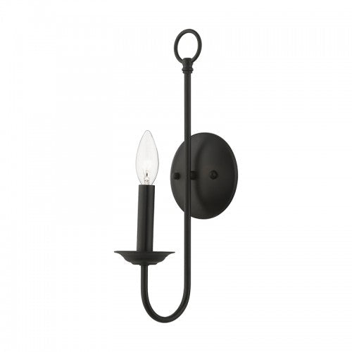 ##Antique Hardware## 1 Light Black Single Sconce